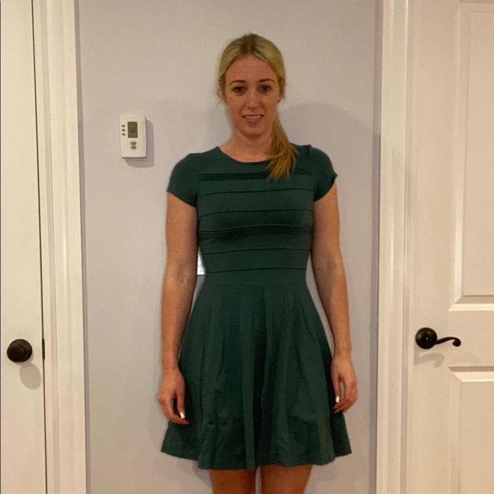 A-Line Dark Green Cynthia Rowley Dress